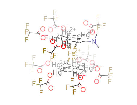 ((CH3)2NCH2C5(HgOCOCF3)4)Fe(C5(HgOCOCF3)5)