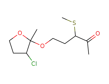 5-(3-chloro-2-methyl-tetrahydro-[2]furyloxy)-3-methylsulfanyl-pentan-2-one
