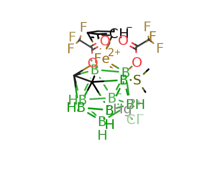 3-(η5-Cp)-4-SMe2-7,8-(CF3COO)2-12-HgCl-3,1,2-FeC2B9H7