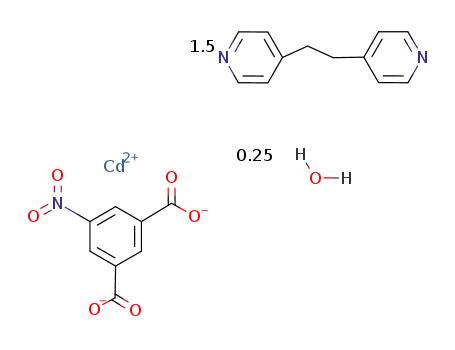 Cd[1,2-bis(4-pyridyl)ethane]1.5[5-nitro-1,3-benzenedicarboxylate](H2O)0.25