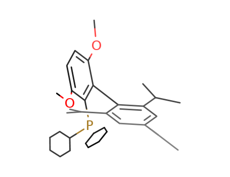 1070663-78-3,2-(Dicyclohexylphosphino)-3,6-dimethoxy-2'-4'-6'-tri-i-propyl-1,1'-biphenyl, min. 98% BrettPhos,Phosphine, dicyclohexyl[3,6-dimethoxy-2',4',6'-tris(1-methylethyl)[1,1'-biphenyl]-2-yl]-;Dicyclohexyl[3,6-dimethoxy-2',4',6'-tris(1-methylethyl)[1,1'-biphenyl]-2-yl]phosphine;