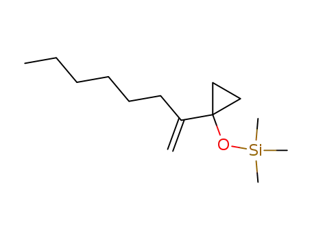 Molecular Structure of 39834-29-2 (Silane, trimethyl[[1-(1-methyleneheptyl)cyclopropyl]oxy]-)