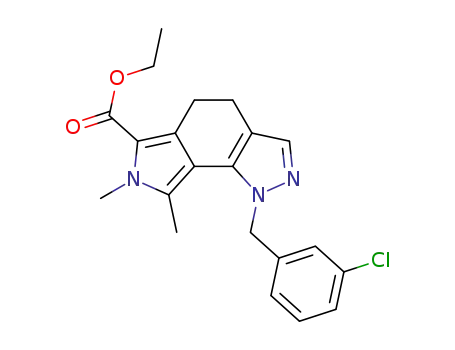 ethyl 1-(3-chlorobenzyl)-7,8-dimethyl-1,4,5,7-tetrahydropyrrolo[3,4-g]indazole-6-carboxylate