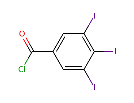 Molecular Structure of 22205-68-1 (3,4,5-Triiodobenzoyl chloride)