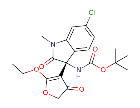 tert-butyl (R)-[6-chloro-3-(2-ethoxy-4-oxo-4,5-dihydrofuran-3-yl)-1-methyl-2-oxoindolin-3-yl]carbamate