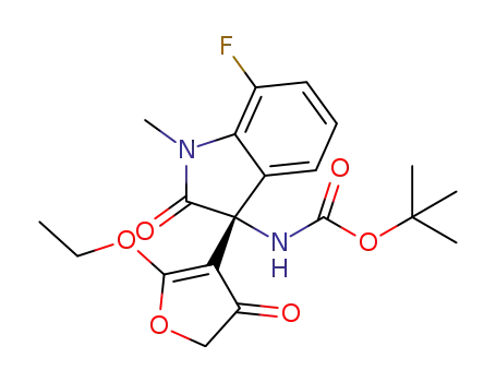 tert-butyl (R)-[3-(2-ethoxy-4-oxo-4,5-dihydrofuran-3-yl)-7-fluoro-1-methyl-2-oxoindolin-3-yl]carbamate