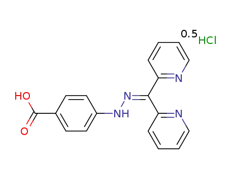 4-(2-(di(pyridin-2-yl)methylene)hydrazinyl)benzoic acid hemihydrochloride