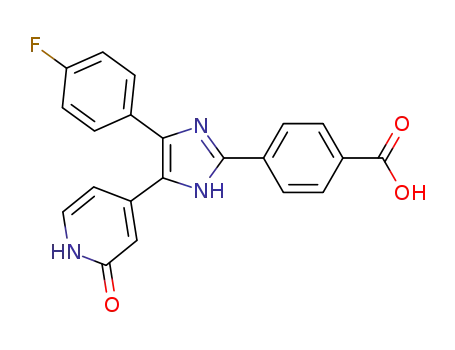 4-(4-(4-fluorophenyl)-5-(2-oxo-1,2-dihydropyridin-4-yl)-1H-imidazol-2-yl)benzoic acid