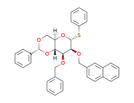phenyl 3-O-benzyl-4,6-O-benzyliden-2-(2'-naphthylmethyl)-1-thio-α-D-mannopyranoside