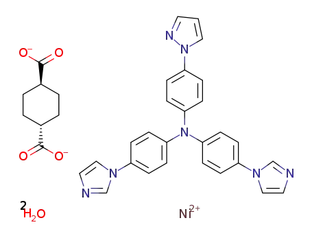 {[Ni(tris[4-(1Himidazol-1-yl)-phenyl]amine)(trans-1,4-cyclohexanedicarboxylic acid(-2H))-(H2O)]·H2O}n