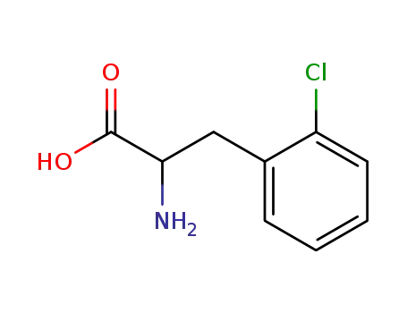 Molecular Structure of 14091-11-3 (2-AMINO-3-(2-CHLORO-PHENYL)-PROPIONIC ACID)