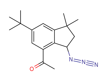 1-(3-azido-6-(tert-butyl)-1,1-dimethyl-2,3-dihydro-1H-inden-4-yl)ethan-1-one