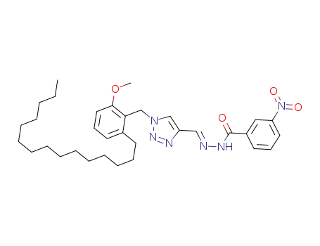 (E)-N'-[{1-(2-methoxy-6-pentadecylbenzyl)-1H-1,2,3-triazol-4-yl}methylene]-3-nitrobenzohydrazide