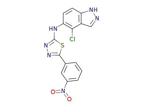 4-chloro-N-[5-(3-nitrophenyl)-1,3,4-thiadiazol-2-yl]-1H-indazol-5-amine