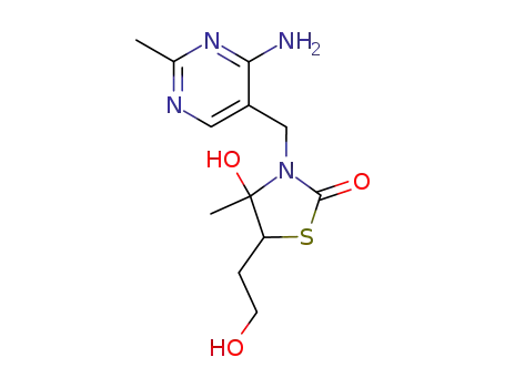 3-(4-amino-2-methyl-pyrimidin-5-ylmethyl)-4-hydroxy-5-(2-hydroxy-ethyl)-4-methyl-thiazolidin-2-one