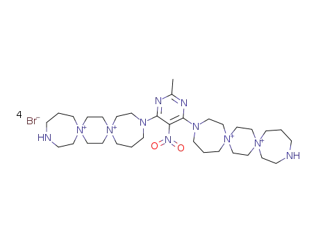 3,3'-(2-methyl-5-nitropyrimidine-4,6-diyl)bis-3,13-diaza-7,10-diazoniadispiro[6.2.6.2]octadecane tetrabromide