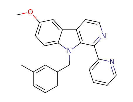 1-pyridin-2-yl-6-methoxy-9-(3-methylbenzyl)-β-carboline