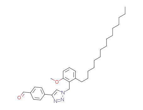 4-(1-(2-methoxy-6-pentadecylbenzyl)-1H-1,2,3-triazol-4-yl)benzaldehyde
