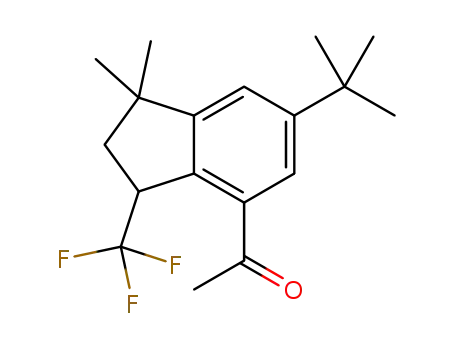 1-(6-(tert-butyl)-1,1-dimethyl-3-(trifluoromethyl)-2,3-dihydro-1H-inden-4-yl)ethanone