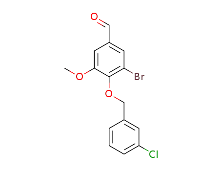 3-bromo-4-(3-chlorobenzyloxy)-5-methoxybenzaldehyde