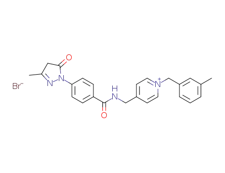 4-({[4-(3-methyl-5-oxo-4H-pyrazol-1-yl)phenyl]formamido}methyl)-1-[(3-methylphenyl)methyl]pyridin-1-ium bromide
