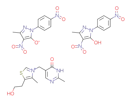 5-(2-hydroxy-ethyl)-4-methyl-3-(2-methyl-6-oxo-1,6-dihydro-pyrimidin-5-ylmethyl)-thiazolium; dipicrolonate