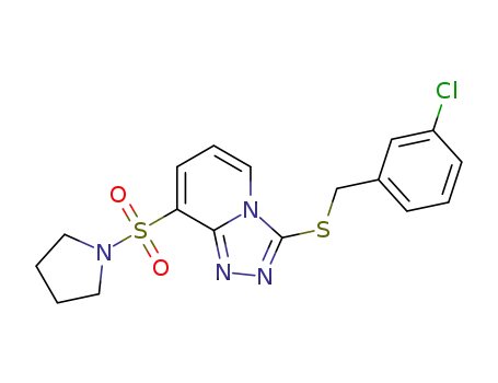 3-(3-chlorobenzylthio)-8-(pyrrolidin-1-ylsulfonyl)-[1,2,4]triazolo[4,3-a]pyridine