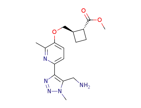 (±)-trans-methyl 2-(((6-(5-(aminomethyl)-1-methyl-1H-1,2,3-triazol-4-yl)-2-methylpyridin-3-yl)oxy)methyl)cyclobutanecarboxylate
