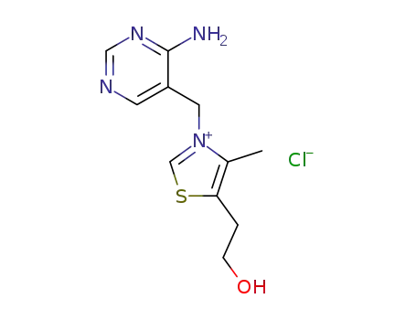 3-(4-amino-pyrimidin-5-ylmethyl)-5-(2-hydroxy-ethyl)-4-methyl-thiazolium; chloride