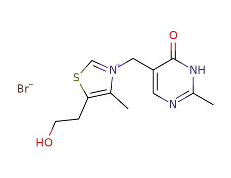 5-(2-hydroxy-ethyl)-4-methyl-3-(2-methyl-6-oxo-1,6-dihydro-pyrimidin-5-ylmethyl)-thiazolium; bromide
