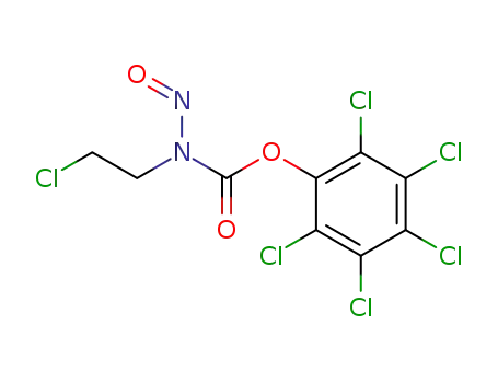 Molecular Structure of 80354-53-6 (Carbamic acid, (2-chloroethyl)nitroso-, pentachlorophenyl ester)
