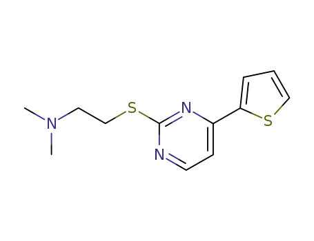 Molecular Structure of 83726-78-7 (N,N-dimethyl-2-((4'-(thien-2''-yl)pyrimidin-2'-yl)thio)ethylamine)