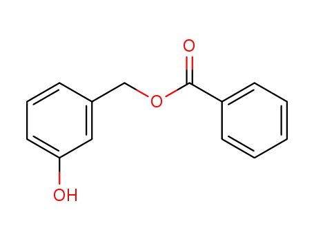 Molecular Structure of 106262-12-8 (Benzenemethanol, 3-hydroxy-, a-benzoate)