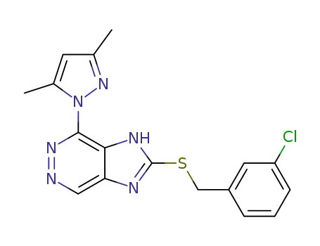4-(3,5-Dimethylpyrazol-1-yl)-2-(3-chlorobenzylthio)imidazo<4,5-d>pyridazine