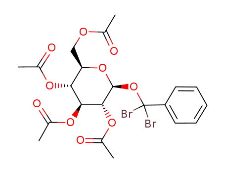 Acetic acid (2S,3R,4S,5R,6R)-4,5-diacetoxy-6-acetoxymethyl-2-(dibromo-phenyl-methoxy)-tetrahydro-pyran-3-yl ester
