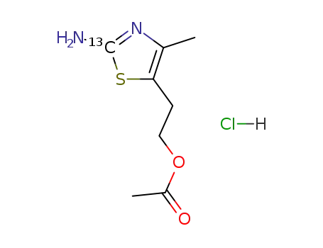 5-(β-acetoxyethyl)-2-amino-4-methyl<2-13C>thiazole hydrochloride