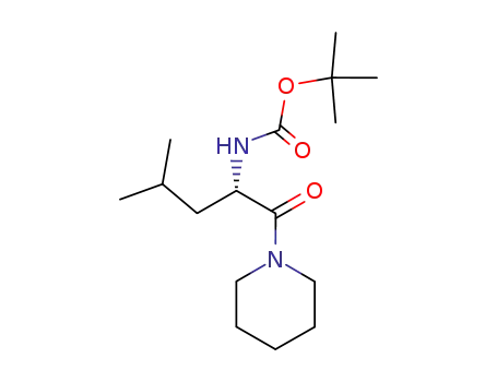 (S)-tert-butyl 4-methyl-1-oxo-1-(piperidin-1-yl)pentan-2-ylcarbamate