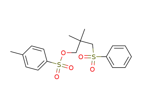 Molecular Structure of 82777-32-0 (1-Propanol, 2,2-dimethyl-3-(phenylsulfonyl)-, 4-methylbenzenesulfonate)
