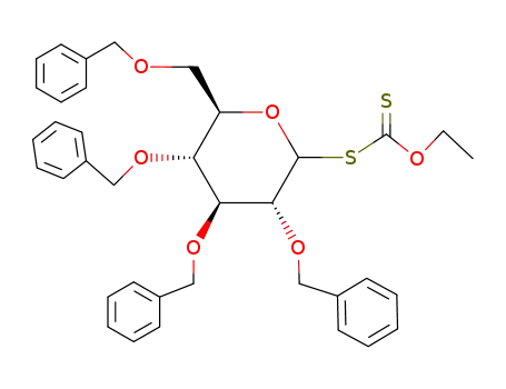 O-ethyl S-(2,3,4,6-tetra-O-benzyl-D-glucopyranosyl) dithiocarbonate
