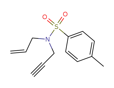 Molecular Structure of 133886-40-5 (Benzenesulfonamide, 4-methyl-N-2-propenyl-N-2-propynyl-)