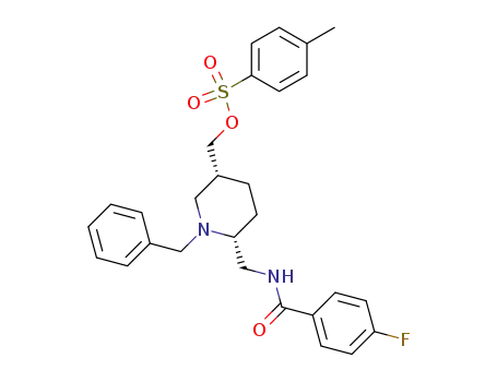 N-<<1-benzyl-5-<(4-methylphenyl)sulfonyloxymethyl>-2-piperidinyl>methyl>-4-fluorobenzamide