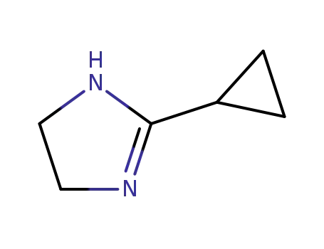 Molecular Structure of 109152-85-4 (1H-Imidazole, 2-cyclopropyl-4,5-dihydro-)
