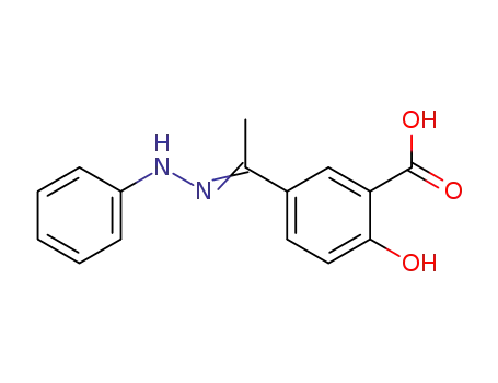 2-hydroxy-5-(1-phenylhydrazono-ethyl)-benzoic acid