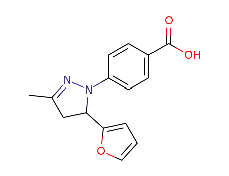 4-<5-(2-furanyl)-4,5-dihydro-3-methyl-1H-pyrazol-1-yl>benzoic acid