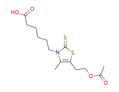 5-(2-acetoxyethyl)-3-(5-carboxypentyl)-4-methylthiazole-2(3H)-thione