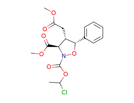 4-methoxycarbonylmethyl-5-phenylisoxazolidine-2,3-dicarboxylic acid 2-(1-chloroethyl) ester 3-methyl ester