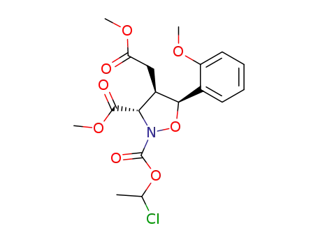 4-methoxycarbonylmethyl-5-(2-methoxyphenyl)isoxazolidine-2,3-dicarboxylic acid 2-(1-chloroethyl) ester 3-methyl ester