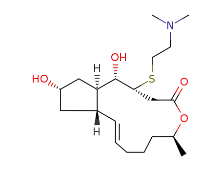 (E)-(2S,3aR,4S,5R,9S,14aS)-5-(2-Dimethylamino-ethylsulfanyl)-2,4-dihydroxy-9-methyl-1,2,3,3a,4,5,6,9,10,11,12,14a-dodecahydro-8-oxa-cyclopentacyclotridecen-7-one