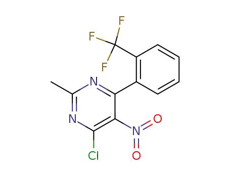 4-Chloro-2-methyl-5-nitro-6-(2-(trifluoromethyl)phenyl)-pyrimidine