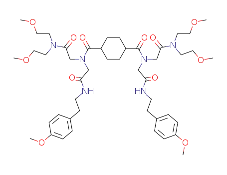 N,N'-bis(N-(2-(4-methoxyphenyl)ethyl)carboxamidomethyl)-N,N'-bis(N,N-di(2-methoxyethyl)carboxamidomethyl)cyclohexane-1,4-dicarboxamide